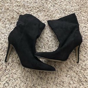 Black high heel booties